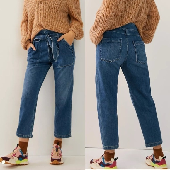 Citizens of Humanity Noelle Ultra High-Rise Belted Cargo Jeans, Medium Wash, 27 - Picture 1 of 13